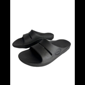 OOFOS Shoes Mens Size 11 Black OOahh Recovery Slide Sandals Womens 13 Comfort